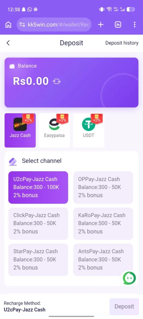 KKwin Game Deposit